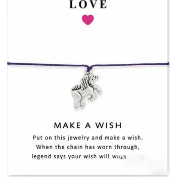 Náramek Kabbalah náramek - Jednorožec (fialový)