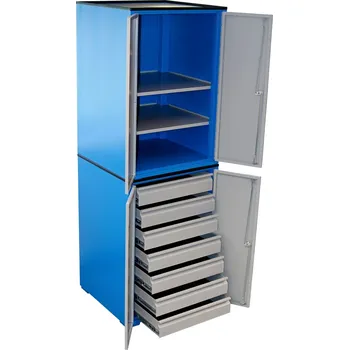 Skříňka na nářadí skříň dílenská UNIOR dvojitá 695x660x2030 mm