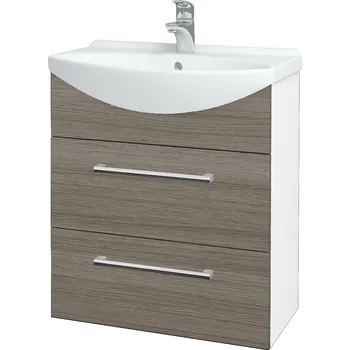 Koupelnový nábytek Dřevojas Koupelnová skříňka TAKE IT SZZ2 65 - N01 Bílá lesk / Úchytka T03 / D03 Cafe