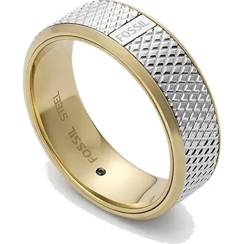 Prsten Fossil Moderní bicolor prsten All Stacked Up JF04195998 62 mm + 2 měsíce na vrácení zboží