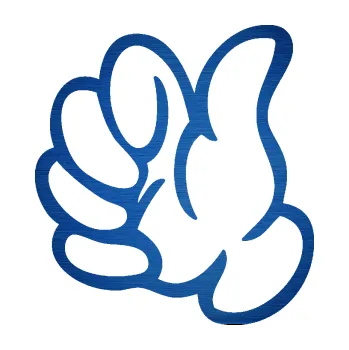 Samolepící dekorace SAMOLEPKA Ruka 002 levá palec nahoru (65 - škrábaný kov modrý) NA AUTO, NÁLEPKA, FÓLIE, POLEP, TUNING, VLASTNÍ TEXT, TISK, AUTOSAMOLEPKY.cz, POLEPY, OBRÁZEK, LOGO, SAMOLEPKY