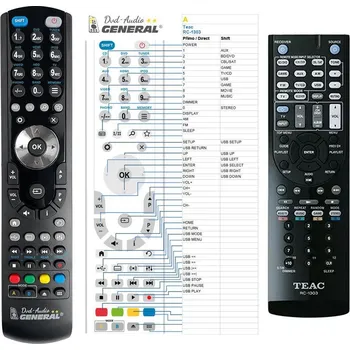 Dálkový ovladač General TEAC RC-1303 - náhradní dálkový ovladač