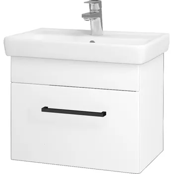 Koupelnový nábytek Dřevojas Koupelnová skříňka SOLO SZZ 55 - N01 Bílá lesk / Úchytka T06 / M01 Bílá mat