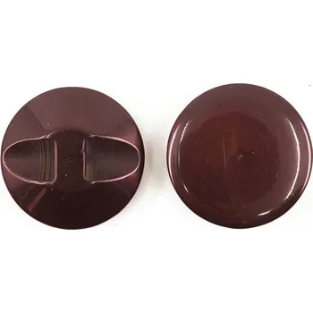 Knoflík GOM09, Knoflík, 18mm, tmavě čokoládový, lesklý, 1ks