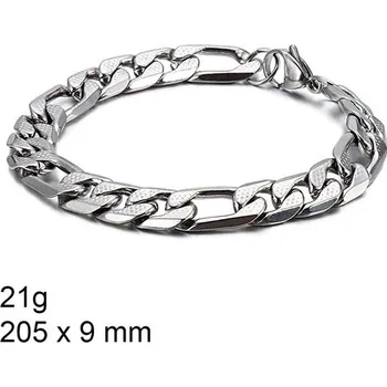 Náramek Ocelový náramek - Figaro - 205 x 9 mm