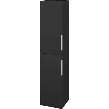 Koupelnový nábytek Dřevojas Vysoká skříň DOS SVD2 35 - N03 Graphite / Úchytka T05 / N03 Graphite / Pravé