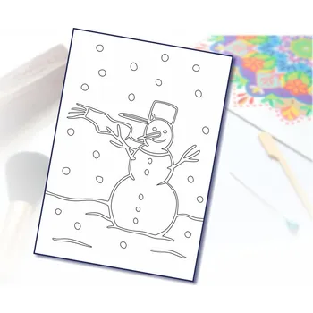 Radost v písku Šablona na pískování sněhulák sněžný Varianta: A5 (148 × 210 mm)