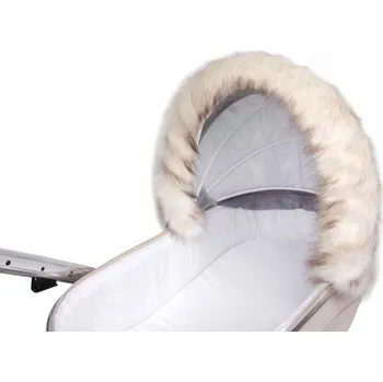 Kožešinový lem JASMINE - hnědý melír