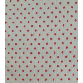 Bavlněný flanel š. 150 cm - červený puntík