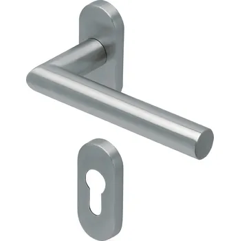 Dveřní kování COBRA LOŽISKOVÉ KOVÁNÍ VISION-R OVAL PB3.0 Provedení: PZ (vložkový zámek), Povrch: IN - nerez