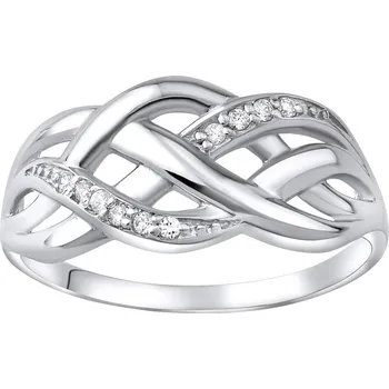 Prsten Luxusní stříbrný prsten ELISEE se zirkony obvod 61 mm