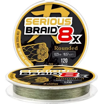 Carp Zoom Splétaná šňůra Serious 8X Braided Line (green) - 0,23 mm - 16,57 kg -120 m