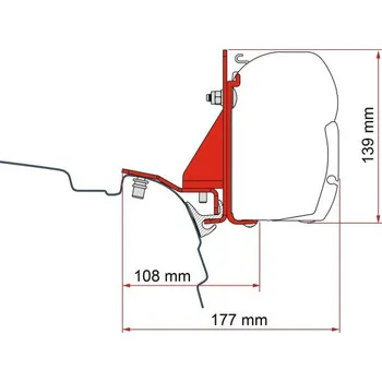 Stínicí technika FIAMMA Adaptér pro VW T5/T6 Multirail Reimo