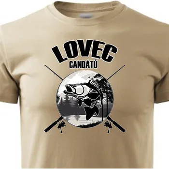 Pánské oblečení STRIKER Tričko lovec candátů Barva: Písková, Velikost: S