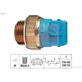Klimatizace automobilu Teplotní spínač, větrák chladiče EPS 1.850.680
