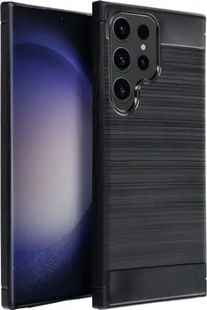 Pouzdro na mobilní telefon Forcell Carbon pro Samsung Galaxy S23 Ultra černé