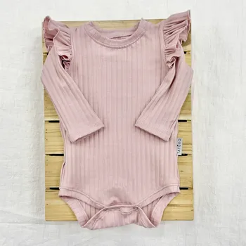 Taturo Žebrované body s volánky růžové 92 růžová