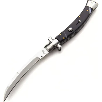 kapesní nůž Zavírací nůž AKC WORLD Curved Stiletto Imitation Horn 28 cm - Bayonet