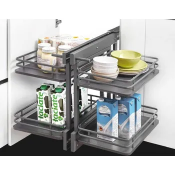 Kuchyňská skříňka Wireli Rohový systém Elegance s tlmením / Antracit Univerzální osazení 450 mm