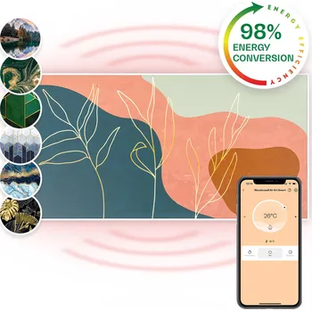 Infrazářič Klarstein Wonderwall Art Smart 700W 60x120cm Obrazový Infrapanel Zlatá linie (10041365)