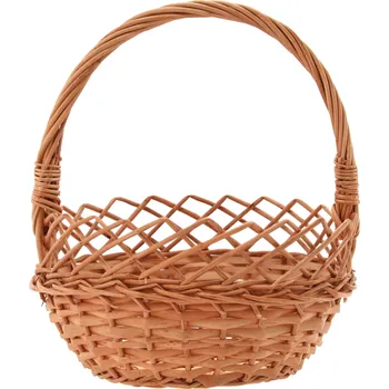 2energy Proutěný kulatý košík s rukojetí | 17 cm
