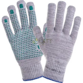 Pracovní rukavice Ochranné rukavice Procera bavlna - polyester X-GREY PLUS vel.8 / M