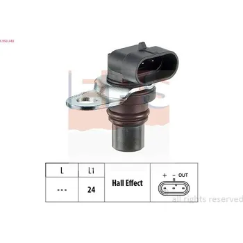 Autoelektrika Snímač, poloha vačkového hřídele EPS 1.953.343