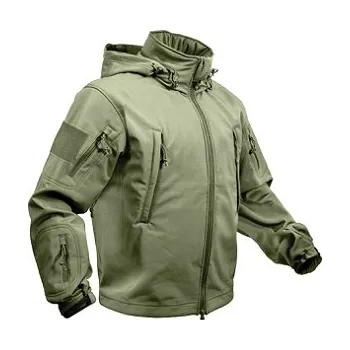 Pánská softshellová bunda Bunda TACTICAL softshell s kapucí ZELENÁ S - Skladem