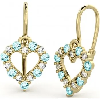 Šperk Couple, Dětské náušničky Sweetie, žluté zlato a zirkony, 585-66-3-0356.0Z00.0.00.103.14