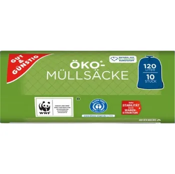 Pytle na odpadky GUT & GÜNSTIG odpadkové pytle zavazovací 120 l - 10 ks Německo