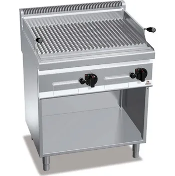 Kuchyňský gril Plynový lávový gril PLG80M, 2 zóny s otevřeným podstavcem