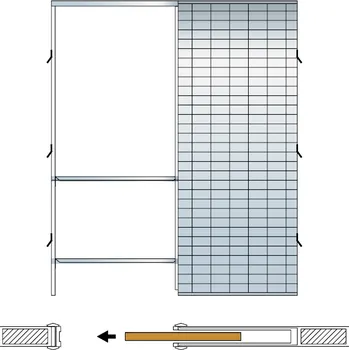 Stavební pouzdro Stavební pouzdro jednokřídlé SCRIGNO Stech 700 mm do zdiva