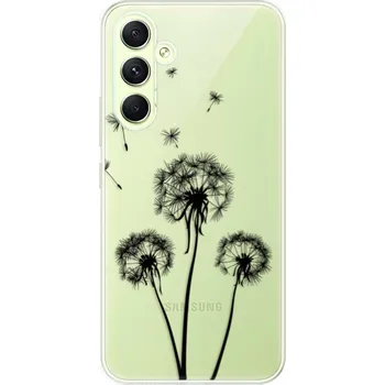 Pouzdro na mobilní telefon Odolné silikonové pouzdro iSaprio - Three Dandelions - black - Samsung Galaxy A54 5G