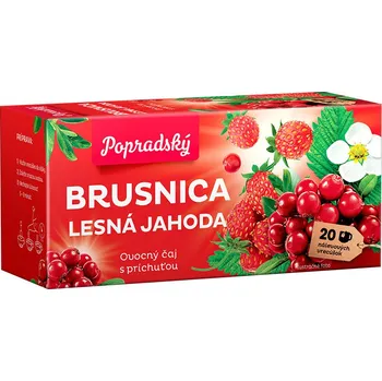 Čaj Balírny obchodu a.s. Poprad Ovocný čaj - Popradský Brusinka + Lesní jahoda, 40 g