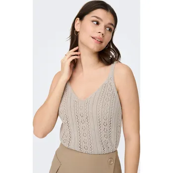 Only dámské pletené tílko Lyzet béžové Velikost: M