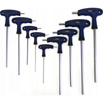 Klíč Silver Imbus klíče typ T,sada 9ks 1.5-8.0 imbusových klíčů