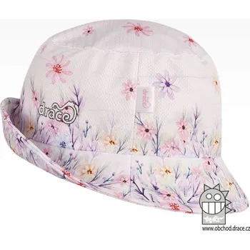 Klobouk Funkční letní klobouk Dráče - Florida 15, bílá, kytičky Barva: Bílá, Velikost: 48-50