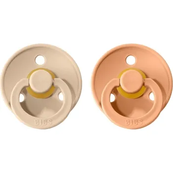 BIBS Colour dudlíky z přírodního kaučuku 2ks velikost 2 (6-18měs) Vanilla/Peach