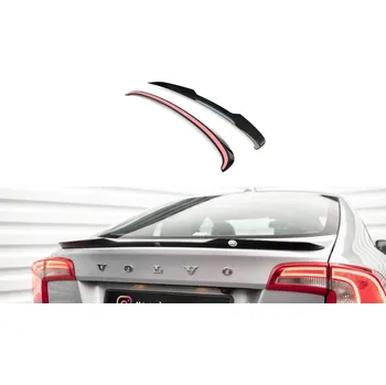 Tuning Prodloužení spoileru Volvo S60 R-Design Mk2 černý lesklý plast