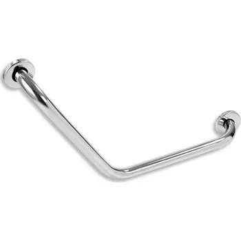Madlo do koupelny NOVASERVIS Úhlové držadlo s krytkami 400 x 400 mm leštěná nerez R66404,44