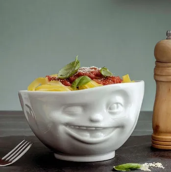 Miska "Mrkající" v bílé barvě, 500 ml