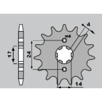 Řetězová sada pro motocykl JR řetězové kolo přední 2153 12 APRILIA RS/RX 50 06-09 (JR řetězové kolo přední 2153 12 APRILIA RS/RX 50 06-09)