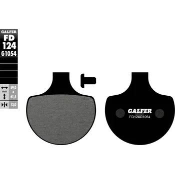 Brzdová destička GALFER brzdové destičky KH094 polokovové HARLEY DAVIDSON (GALFER brzdové destičky KH094 polokovové HARLEY DAVIDSON)