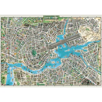Puzzle Puzzle Heye Město popu, 2000 dílků + k objednávce puzzle zdarma