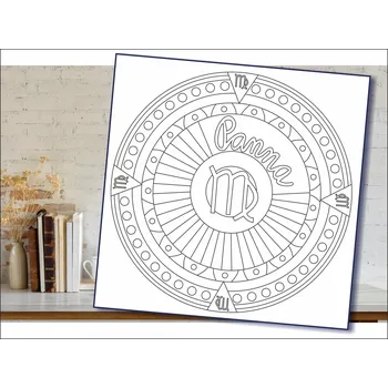 Radost v písku Šablona na pískování horoskop panna Varianta: 210 x 210 mm