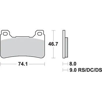 Brzdová destička SBS brzdové destičky KH390 STREET PERFORMANCE (EXCEL) sintrované barva zlatá (SBS brzdové destičky KH390 STREET PERFORMANCE (EXCEL) sintrované barva zlatá)