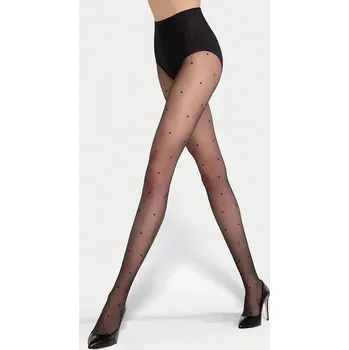 Dámské punčochy Černé silonky s puntíky Gatta Dotsy vz.03 20 den Velikost: S, Barva: Černá