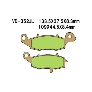 Brzdová destička VESRAH brzdové destičky KH229 vyrobeno v Japonsku (VESRAH brzdové destičky KH229 vyrobeno v Japonsku)
