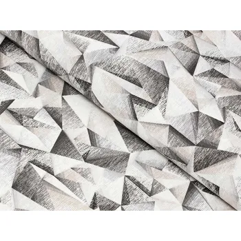 Dekorační látka Porto PRT-008 Šedo-béžové krystaly - šířka 280 cm