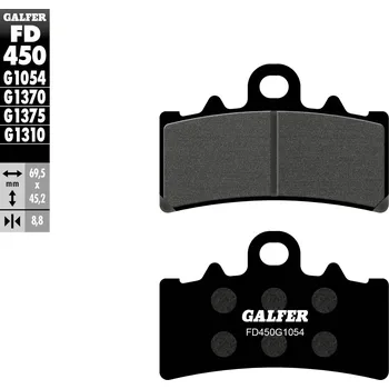 Brzdová destička GALFER brzdové destičky KH606 polokovové (GALFER brzdové destičky KH606 polokovové)